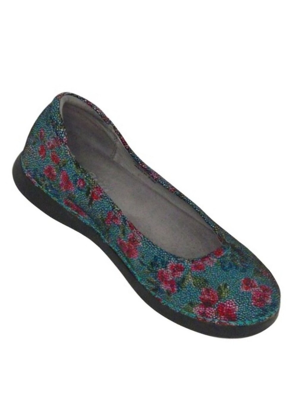 Alegria‎ Turquoise Blue Petal Floral Comfort Ballet Flats- Size 7